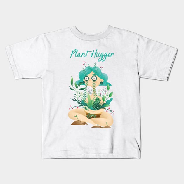 Plant Hugger Kids T-Shirt by Gummy Illustrations